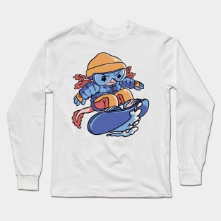 Axolotl Snowboarder Long Sleeve T-Shirt